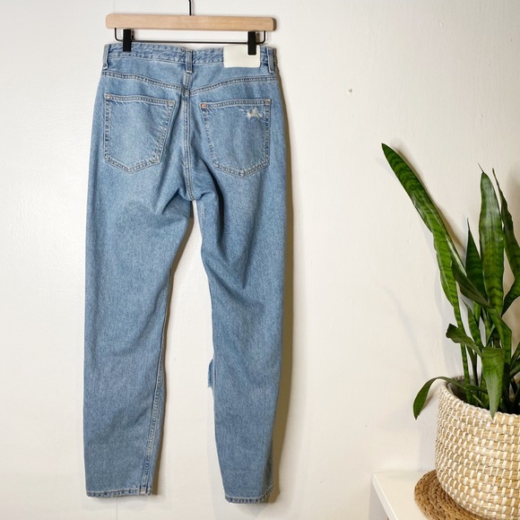 H&M | Boyfriend Low Waist Ripped Jeans Button Fly Straight Leg Sz. 26 - Picture 3 of 10